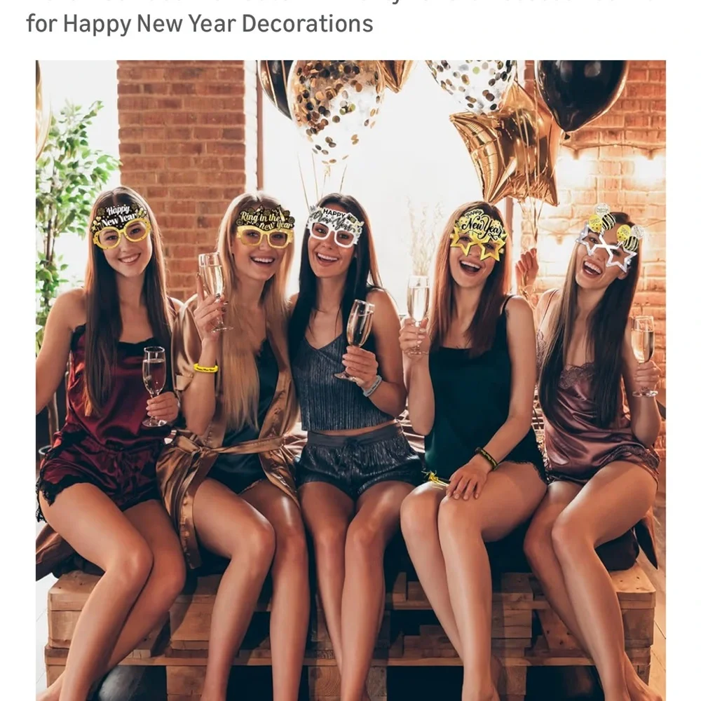 New Year's Eve Party Supplies Set - Gold and Silver (A198)